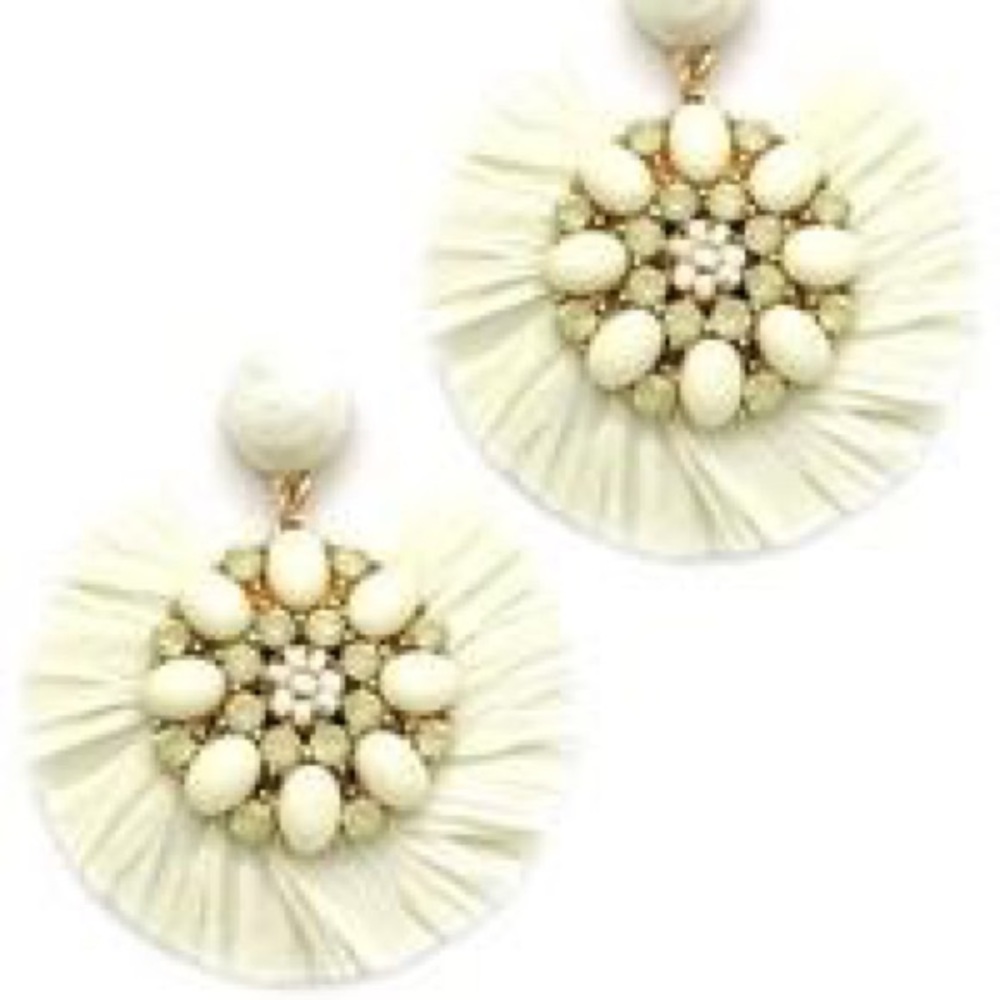 Ivory post earrings.